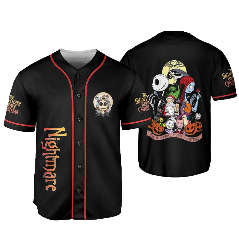 Nightmare Before Christmas Baseball Jersey - Spooky Style For Fans