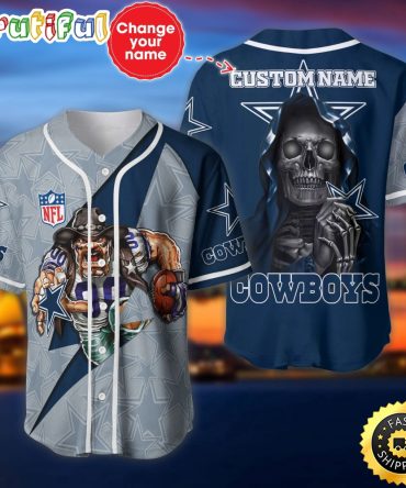 Personalized Nfl Dallas Cowboys Baseball Jersey Stylish Baseball Tops