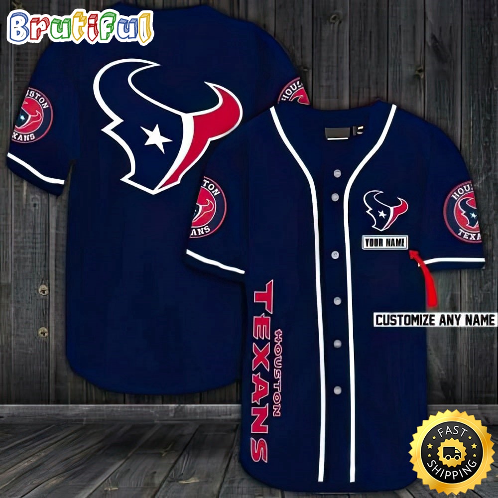 Personalized Nfl Houston Texans Baseball Jersey Sporty Team Jerseys