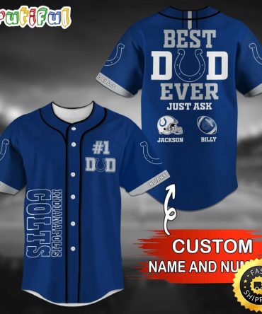 Personalized Nfl Indianapolis Colts Baseball Jersey Stylish Baseball Tops