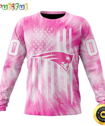 Personalized Nfl New England Patriots Crewneck Sweatshirt Special Pink Tie-Dye Unisex Sweatshirt