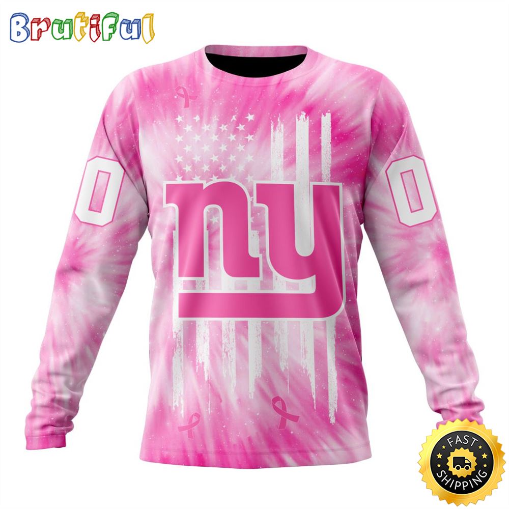 Personalized Nfl New York Giants Crewneck Sweatshirt Special Pink Tie-Dye Unisex Sweatshirt