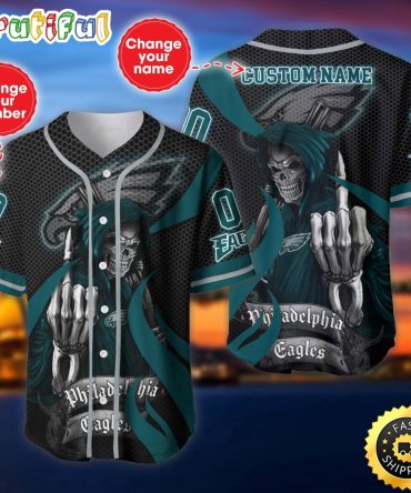 Personalized Nfl Philadelphia Eagles Baseball Jersey Sportswear Tops