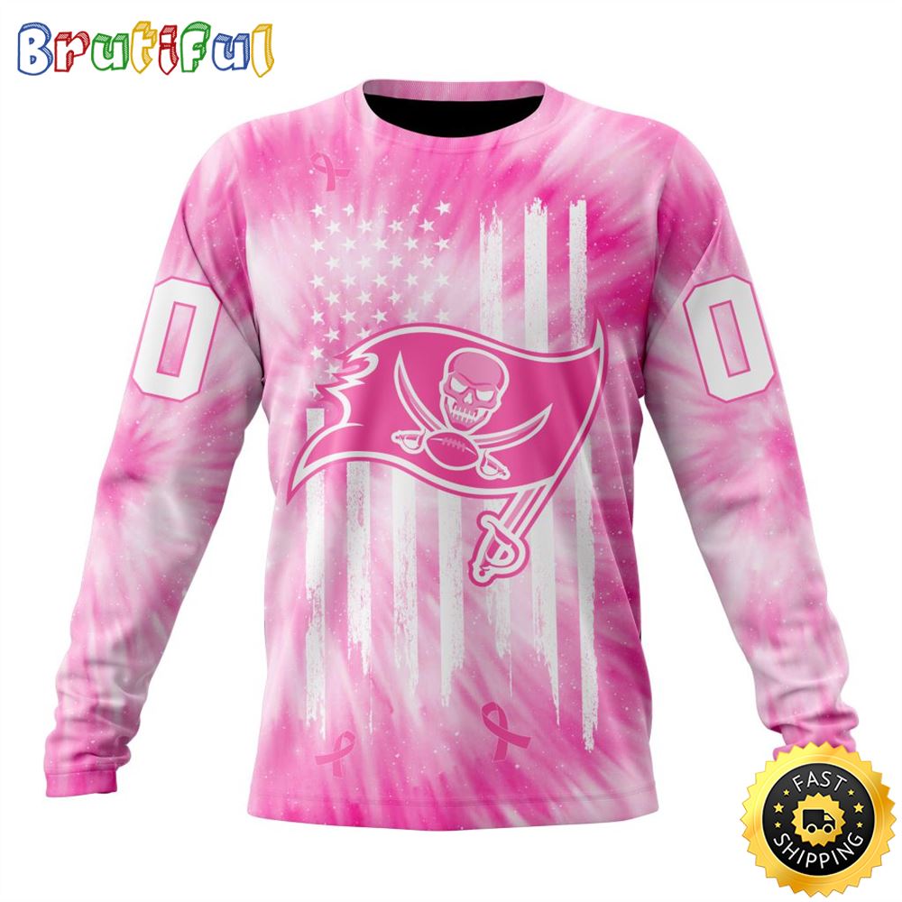 Personalized Nfl Tampa Bay Buccaneers Crewneck Sweatshirt Special Pink Tie-Dye Unisex Sweatshirt
