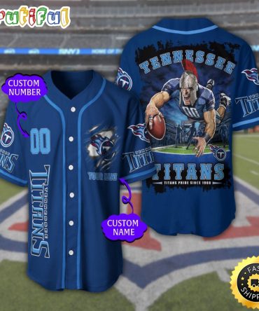 Personalized Nfl Tennessee Titans Baseball Jersey Iconic Baseball Wear