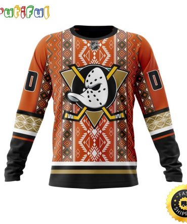 Personalized Nhl Anaheim Ducks Sweatshirt Specialized Native Concepts All Over Print Sweatshirt Unisex