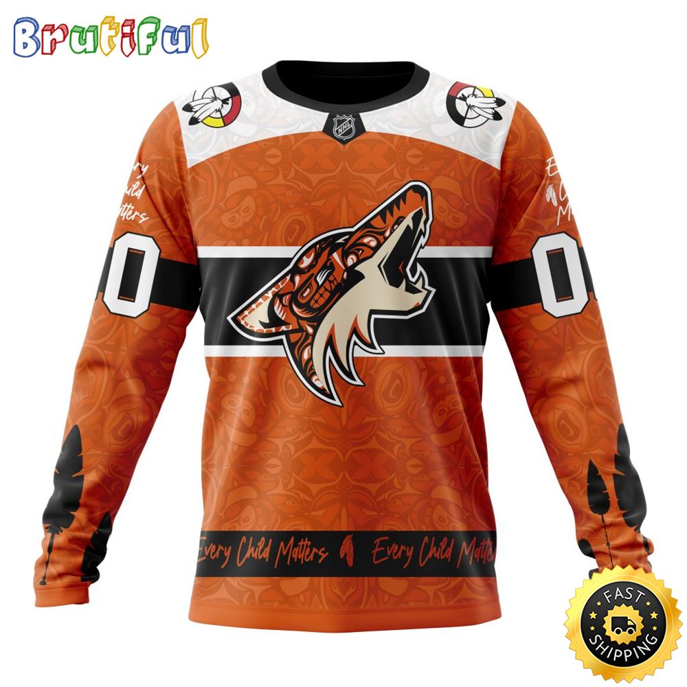 Personalized Nhl Arizona Coyotes Sweatshirt Specialized Design Support Child Lives Matter All Over Print Sweatshirt Unisex
