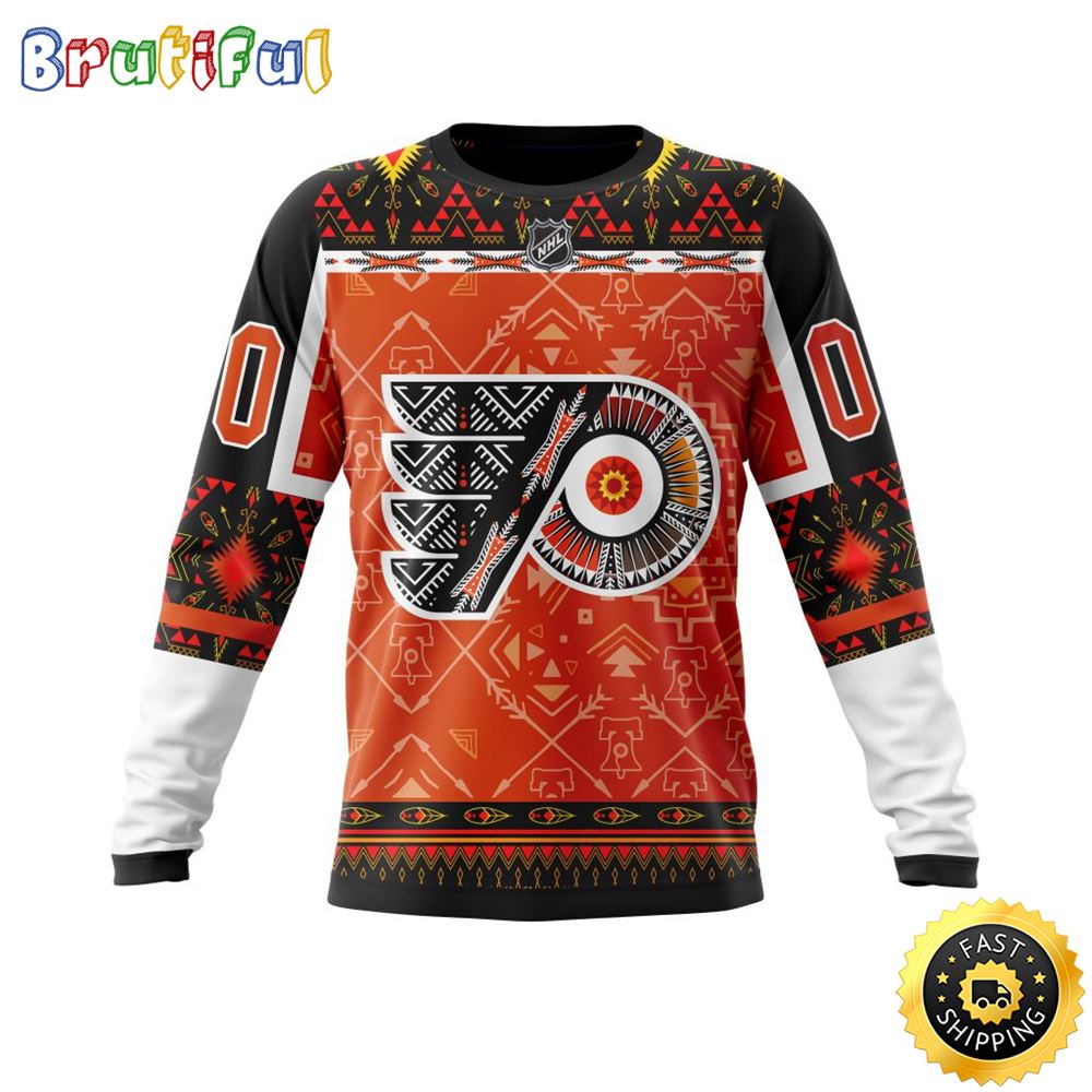 Personalized Nhl Philadelphia Flyers Sweatshirt Specialized Native Concepts All Over Print Sweatshirt Unisex