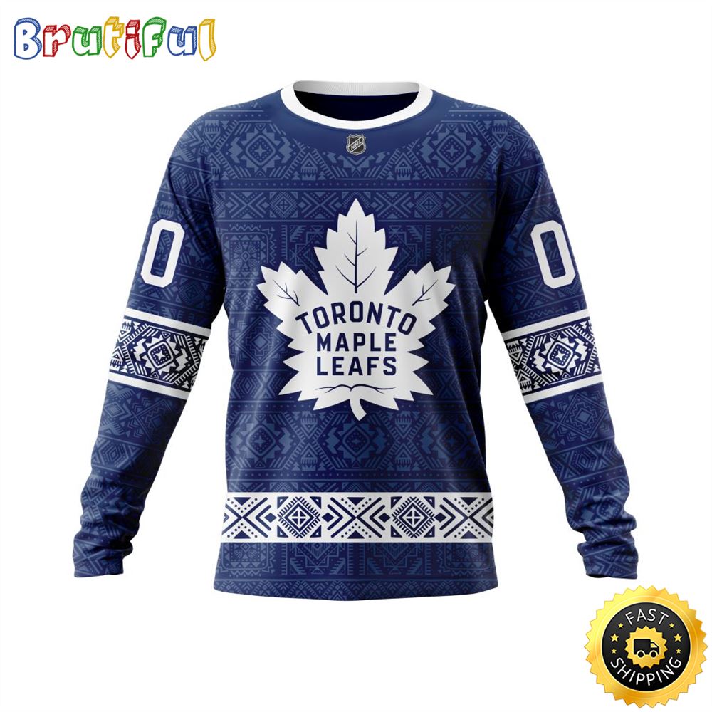 Personalized Nhl Toronto Maple Leafs Sweatshirt Specialized Native Concepts All Over Print Sweatshirt Unisex