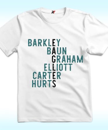 Philadelphia Eagle Players Names Shirt, Barkley, Baun