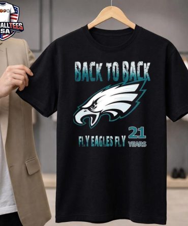 Philadelphia Eagles 2025 Back To Back Nfc East Champs Fly Eagles Fly 21 Years Unisex Shirt