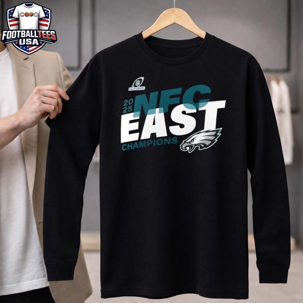 Philadelphia Eagles 2025 Nfc East Division Champions T-Shirt - Image 4
