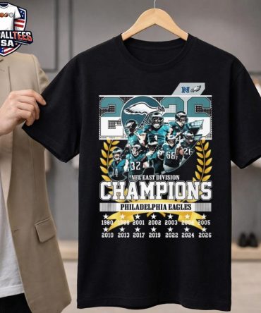 Philadelphia Eagles 2026 Nfl East Division Champions 1980-2026 Unisex Shirt