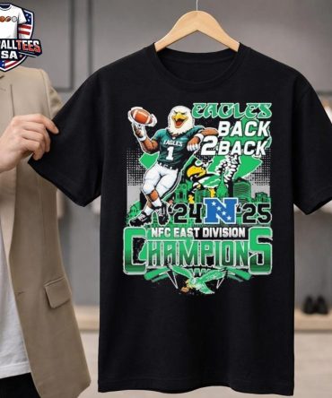 Philadelphia Eagles Back 2 Back 2024 2025 Nfc East Division Champions Mascot Unisex Shirt