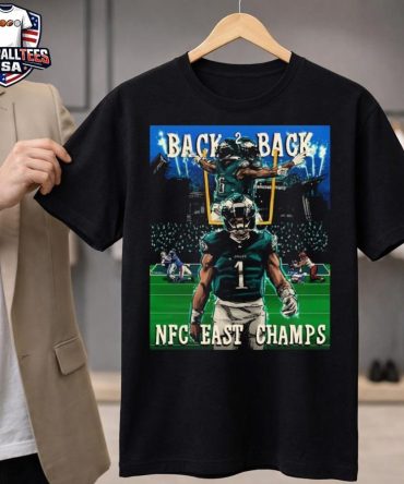 Philadelphia Eagles Back 2 Back Nfc East Champs 2025 T-Shirt