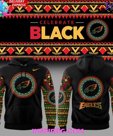 Philadelphia Eagles Black History Month 2025 Black All Over Print Hoodie, 3D Hoodie