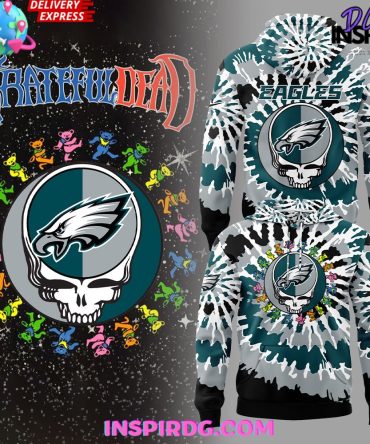 Philadelphia Eagles Grateful Dead Special All Over Print Hoodie, 3D Hoodie