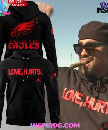 Philadelphia Eagles Love Jalen Hurts Jordan All Over Print Hoodie, 3D Hoodie