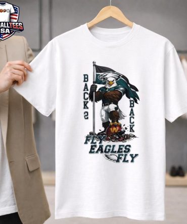 Philadelphia Eagles Mascot Nfl 2025 Nfc East Champions Back 2 Back Fly Eagles Fly Unisex Shirt