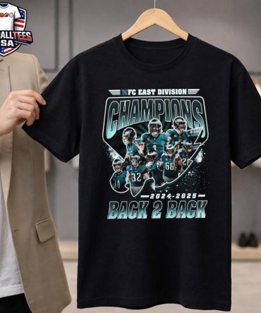 Philadelphia Eagles Nfc East Division Champions 2024-2025 Back 2 Back Unisex Shirt