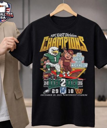 Philadelphia Eagles Nfc East Division Champions 2025 Back2Back Mascot Unisex Shirt