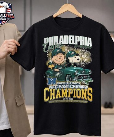 Philadelphia Eagles Snoopy Peanuts Nfc East Division 2025 Champions Unisex Shirt
