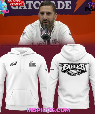 Philadelphia Eagles Super Bowl Lix Limited White All Over Print Hoodie, 3D Hoodie