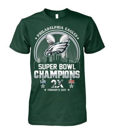 Philadelphia Eagles Superbowl Champions 2X Repeat 2017-2024 Shirt