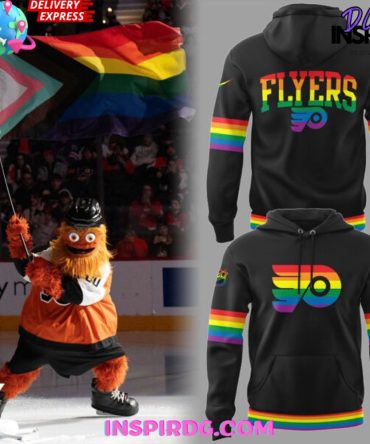 Philadelphia Flyers Gritty Pride Night 2025 Black All Over Print Hoodie, 3D Hoodie