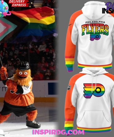 Philadelphia Flyers Gritty Pride Night 2025 White All Over Print Hoodie, 3D Hoodie