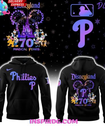 Philadelphia Phillies Disneyland 70Th Magical Years Special All Over Print Hoodie
