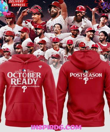 Philadelphia Phillies October Ready Post Season 2024 Red Hoodie