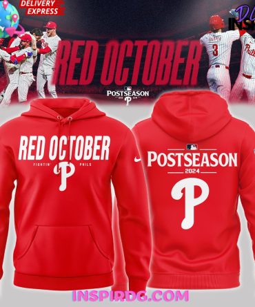 Philadelphia Phillies Red October 2024 Red Hoodie