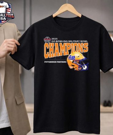 Pittsburgh Panthers Football Are 2025 Go Bowling Military Bowl Champions Helmet Unisex Shirt
