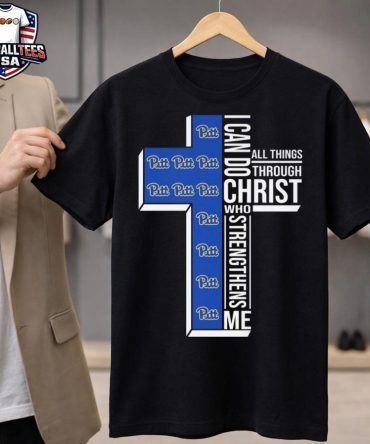 Pittsburgh Panthers I Can Do All Things Through Christ Who Strengthens Me Cross 2025 Unisex Shirt