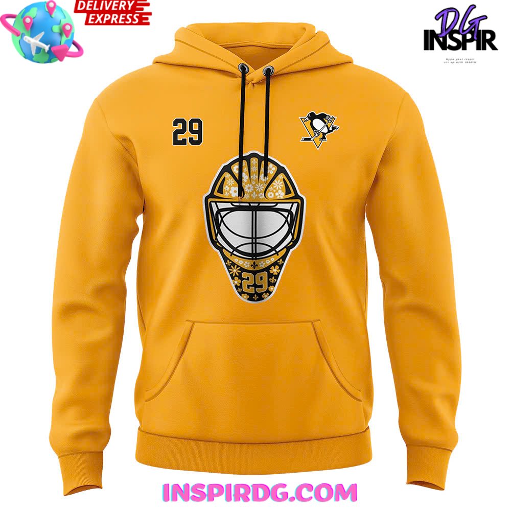Pittsburgh Penguins Marc-Andre Fleury Special Yellow Hoodie - Image 2