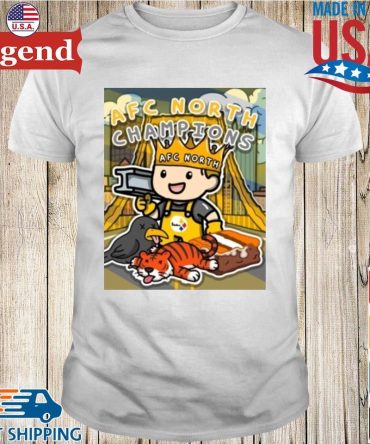 Pittsburgh Steelers 2025 Afc North Division Champions Baby Mascot T-Shirt