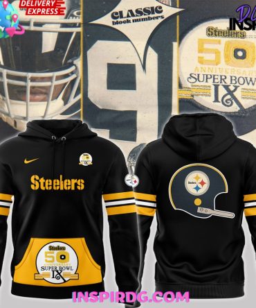 Pittsburgh Steelers 50Th Anniversary Super Bowl Ix Hoodie