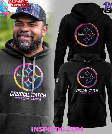 Pittsburgh Steelers Crucial Catch Intercept Cancer 2024 Hoodie