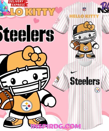 Pittsburgh Steelers X Hello Kitty 2024 Stripe Baseball Jersey