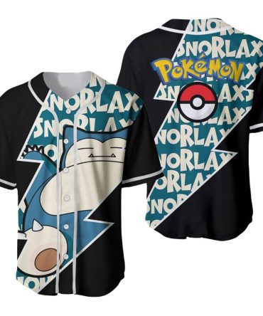 Snorlax Pokémon Baseball Jersey - Stylish Athletic Fan Apparel