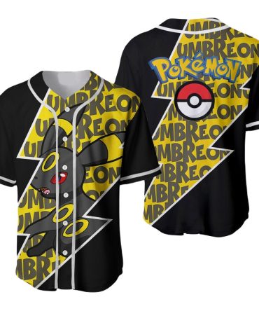 Stylish Pokémon Umbreon Baseball Jersey – Bold Design For Fans