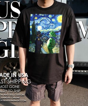 Portland Frog Protest Stary Night Shirt