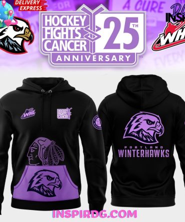 Portland Winterhawks Hockey Fights Cancer 2024 Hoodie