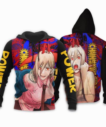 Chainsaw Man Hoodie Power Blood Devil Character Graphic Hoodie Colorful Unisex