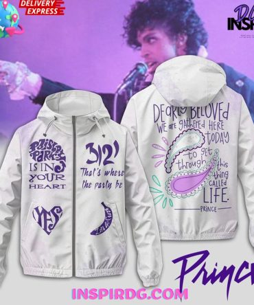 Prince Dearly Beloved Windbreaker Outdoor Zipper Hoodie