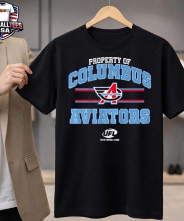 Property Of Columbus Aviators Ufl United Football League T-Shirt