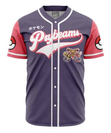 Psybeams Psychic Type Pokemon Baseball Jersey