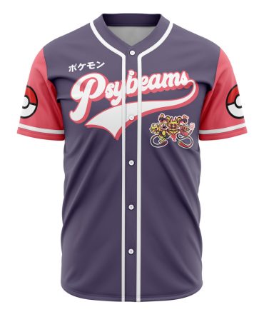 Anime-Inspired Psybeams Baseball Jersey - Vibrant Unisex Sportswear With Iconic Design