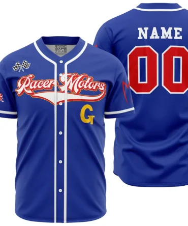 Personalized Racer Motors Speed Racer Baseball Jersey